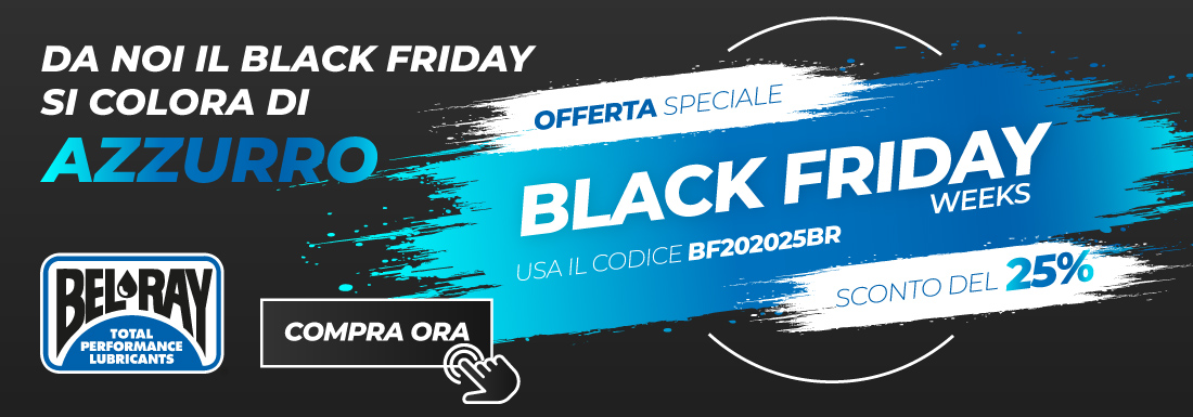 Black Friday Weeks 2020 con sconti del 25% sui prodotti Bel-Ray Total Performance Lubricants