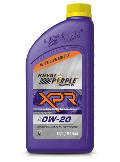 Bottiglia di lubrificante sintetico racing Royal Purple XPR 0W-20 da 946 ml